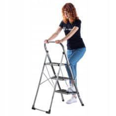KADAX Aluminijasta 3-stopenjska zložljiva lestev, trdna, nosilnost 150 kg