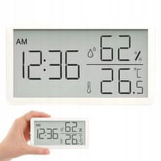 Verkgroup Digitalni LCD termometer higrometer ura 10cm bel