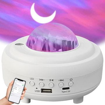 Verkgroup 10W LED RGB zvezdni projektor in zvočnik USB bluetooth