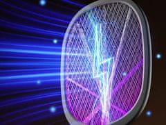 Verkgroup 2v1 aku. električni lopar uničevalec insektov LED UV USB 52m stojalo