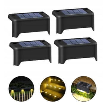 MG Railing Lights solarne svetilke 4kos, črne