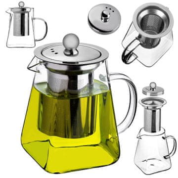 KADAX Toplotno odporen steklen vrč z infuzorjem, 650 ml