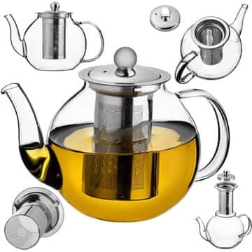 KADAX 800 ml stekleni vrč z infuzorjem, odporen na visoke temperature