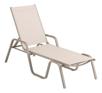 Kettler Basic Plus vrtni ležalnik, aluminijast, bež
