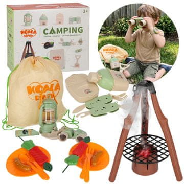 Mega Creative Kamp oprema za otroke, turistični pripomočki, kampiranje, svetloba, dim