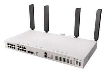 Mikrotik CRS418-8P-8G-2S+5axQ2axQ-RM 19xLAN vrata, 17xGigabit LAN, PoE vrata 8, SFP vrata 2, Upravljano, Kovinsko ohišje, Napajanje 225 W, Povezava 1 Gbps Switch
