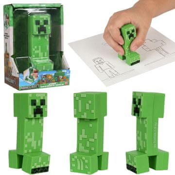 sarcia.eu Minecraft Creeper Radirka za fante, radirka za gamer, 3D 8 cm