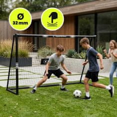 HyperMotion Nogometni gol 240 x 160 cm z jeklenim okvirjem, mrežo, sidri - cevi premera 32 mm, očesa 4,5 x 4,5 cm, zunanja igra za otroke od 3 let
