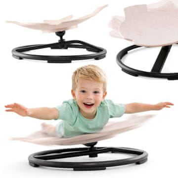 HyperMotion Otroški vrtiljak ribica z vrtljivim senzoričnim sedežem - gibanje 360°, nosilnost 80 kg, pocinkano jeklo, nedrseči podstavki, starost 3+ let