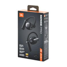 JBL Sense Pro brezžične earbuds slušalke, IP54, črne (JBLSENSEPROBLK)