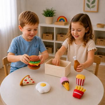 Magic Baby Hitra hrana v košarici - plišasta igrača