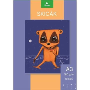 STEPA Skicar A3, 10 listov, 180 g/m2