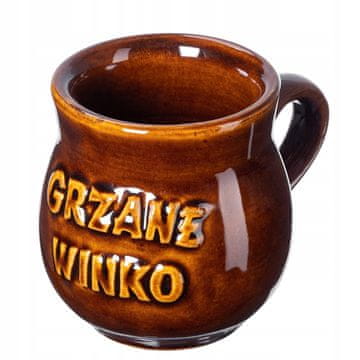 KADAX Skodelica za kuhano vino 250 ml iz kamnite keramike z ročajem