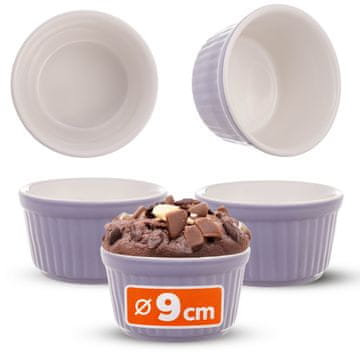 KADAX Keramični pekači 9 cm, 150 ml, 3 kosi