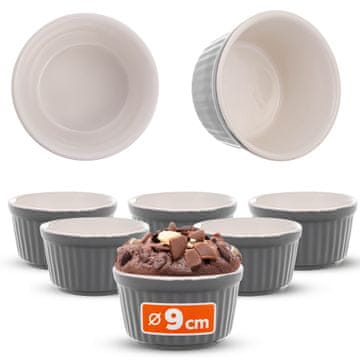 KADAX Komplet keramičnih modelčkov za peko, 9 cm, 150 ml, 6 kosov