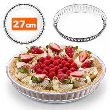 KADAX Okrogel pekač za pico, toplotno odporen, 28 cm