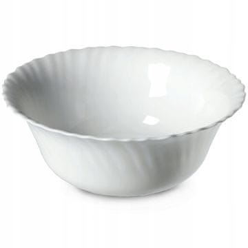KADAX Steklena skleda za solato in prigrizke 21 cm, bela