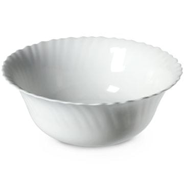 KADAX Steklena skleda za solato in prigrizke 23 cm, bela