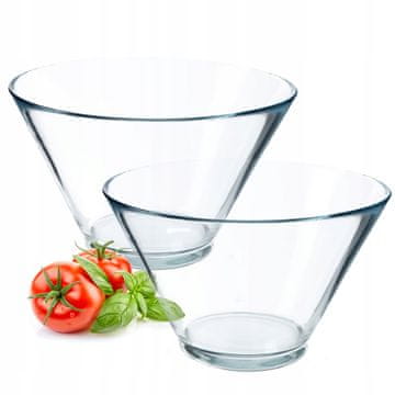KADAX Komplet 2 steklenih skled za solato, premer 17 cm
