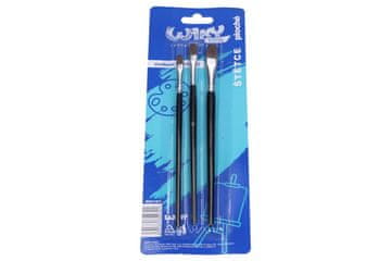 Set čopičev 3 kosi ploščati, vel. 8, 10, 12