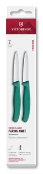 Victorinox nož 6.7604.2C1, set 2v1 za zelenjavo, raven 8 cm, zelen