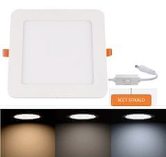 Optonica LED vgradni slim panel 3W 210lm kvadraten 3CCT + napajalnik