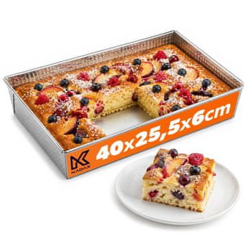 KADAX Pravokotni pekač za torte, 40 x 25 x 6 cm