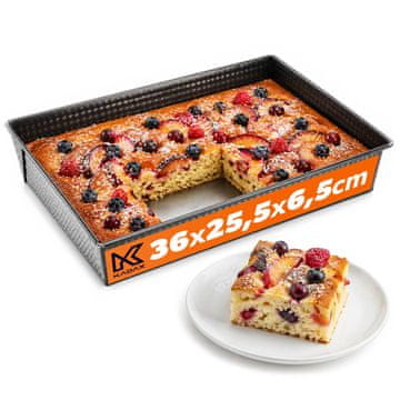 KADAX Pravokotni pekač z nelepljivim premazom 36 x 25 x 6 cm