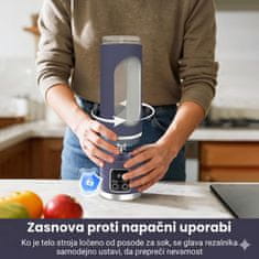 HOME & MARKER® Prenosni blender za smoothie 450 ml, 8 rezil, USB polnjenje 1300 mAh, 3 hitrosti, brezžični mini mešalnik | BLENDGO
