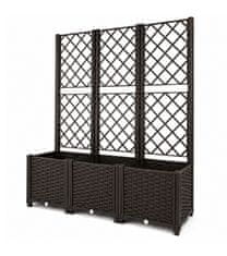 Aga Vrtni korito s pergolo 120x40x135 cm Rjavo