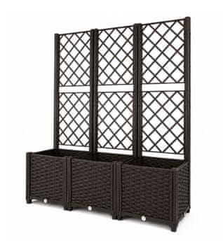 Aga Vrtni korito s pergolo 120x40x135 cm Rjavo