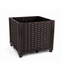 Aga Vrtni korito s trelišči 40x40x135 cm Temno rjavo