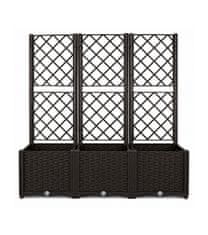 Aga Vrtni korito s pergolo 120x40x135 cm Rjavo