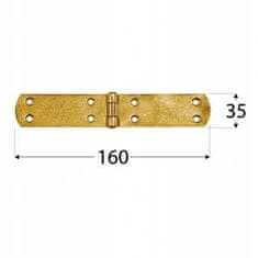 DOMAX DOMAX francoski tečaj 160x35x2,5 mm ZLATO-CINK za skrinjo