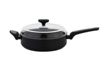 NOIS Tradicionalna ponev s pokrovom Salto Silver 28 cm z nelepljivo prevleko NOIS