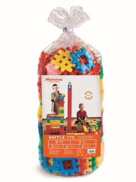 MARIOINEX Marioinex izobraževalne kocke Wafers 170 kosov za 2-letnike, ki spodbujajo motorične sposobnosti.