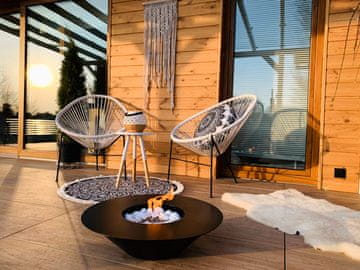 Embrisa Home Bioetanolni kamin Universe črn – samostoječi kamin za notranjo in zunanjo uporabo 1L 2kW
