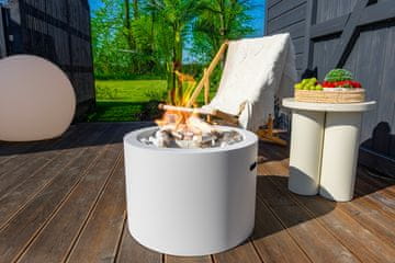 Embrisa Home Bioetanolni kamin Moon bel – samostoječi kamin za notranjo in zunanjo uporabo 1L 2kW