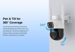 Robaxo RC622CBD WiFI IP kamera 3MP s solarnim panelom, brezžična, nočni vid, zaznavanje gibanja, IP66