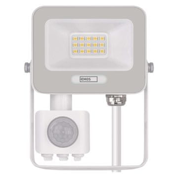 Emos ZS2314W Glaro LED reflektor, PIR, 10 W, IP54, 1000 lm, nevtralna bela, bel