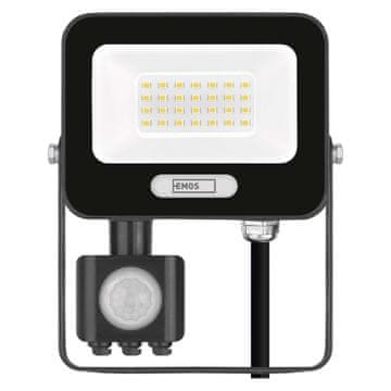 Emos ZS2324B Glaro LED reflektor, PIR, 20 W, IP54, 2000 lm, nevtralna bela, črn