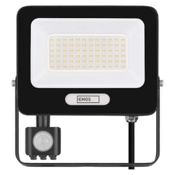 Emos ZS2344B Glaro LED reflektor, PIR, 50 W, IP54, 5000 lm, nevtralna bela, črn
