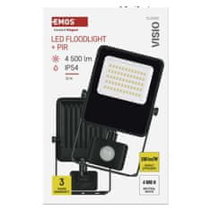 Emos ZS2933 Visio LED reflektor s senzorjem, 30 W, črn