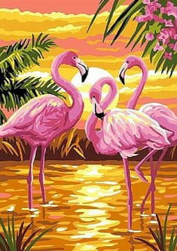 shumee Ob_L_93 - Diamantna slika 30x40 - Živali, Flamingo