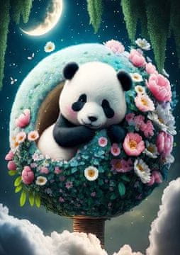 shumee Ob_L_22 - Diamantna slika - 30x40 - Živali, Panda