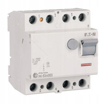Eaton EATON ZAŠČITNO STIKLO NA DIFERENČNI TOK 63A HNC-63/4/003 194695