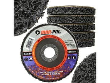 MAR-POL Porozni čistilni disk za les in jeklo, 125x22mm, M07990