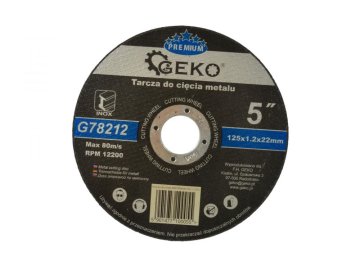 GEKO Rezalni disk za jeklo, 125x1,2x22mm PREMIUM G78212