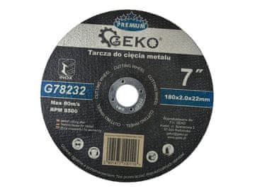 GEKO Rezalna plošča za jeklo, nerjaveče jeklo, 180x2,0x22mm PREMIUM G78232