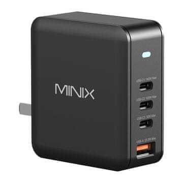 Minix P165 GaN 3x USB-C USB-A stenski polnilnik